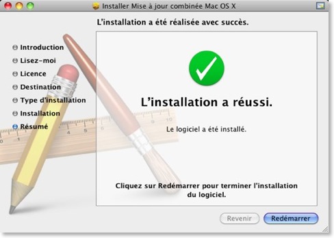 6 Succès Update 10.6.2 après 1heure d_install