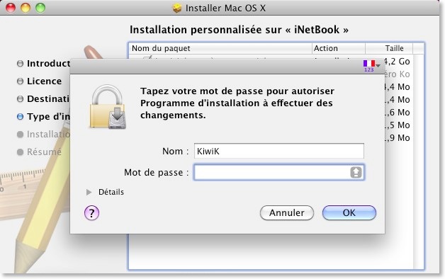 Authentifier avec le password